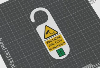 Build plate 24hr CCTV warning sign