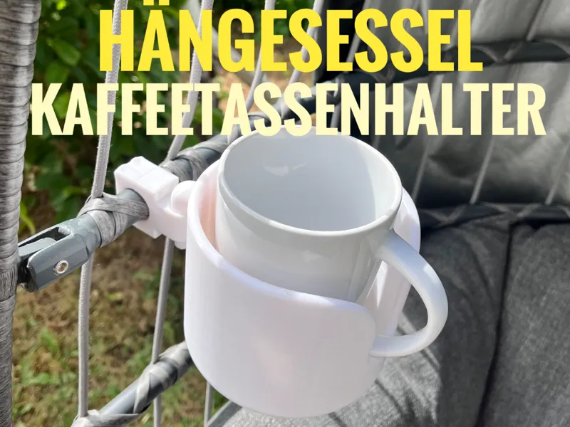 Tassenhalter für eine Rundstange (bsp Hängesessel)