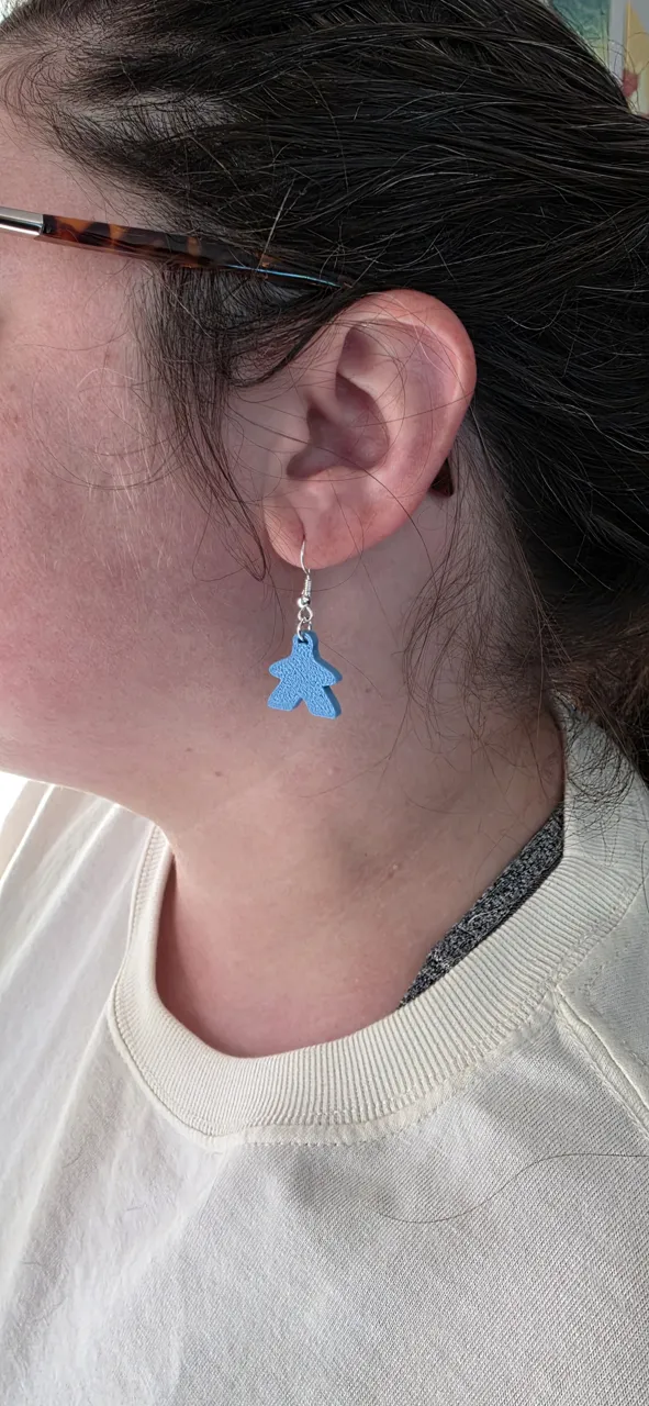 Board Game Meeple Earrings view 2