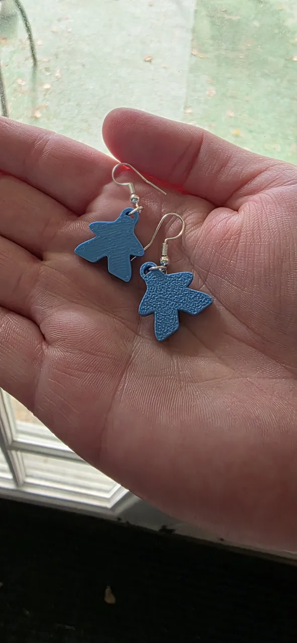 Board Game Meeple Earrings view 3