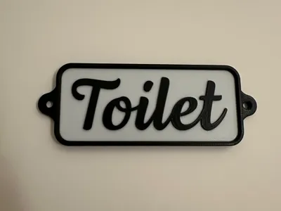 Toilet - Restroom door badge