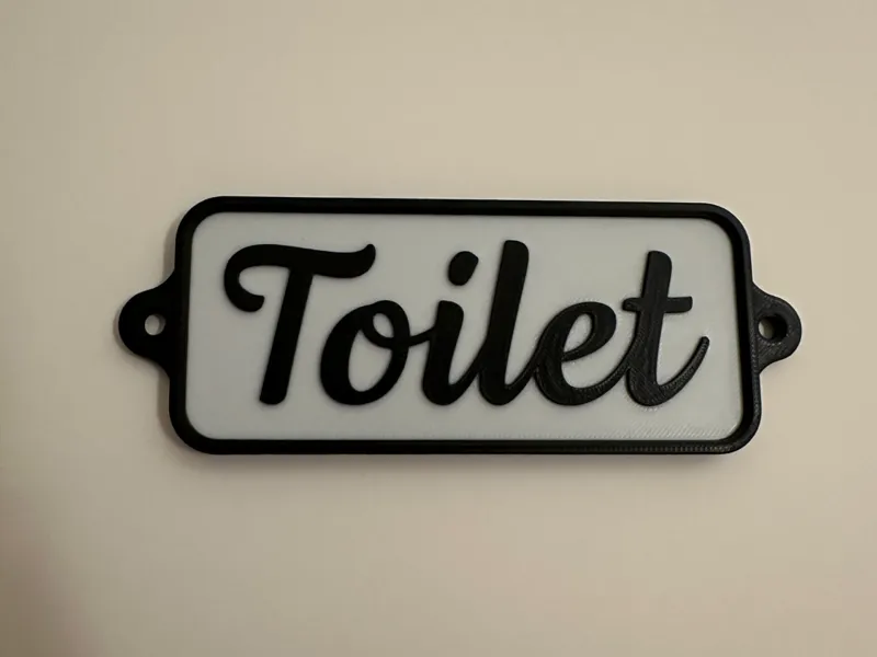 Toilet - Restroom door badge