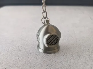 Scuba Diver Helmet Keychain