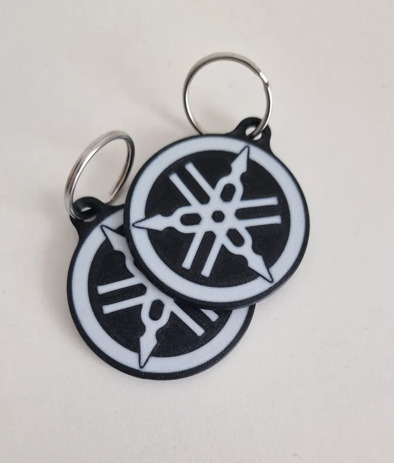 Yamaha logo Keychain (Multicolor, pre-painted)