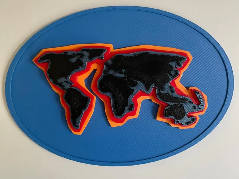 Layered World Map