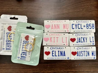 Ontario toronto plate keychain
