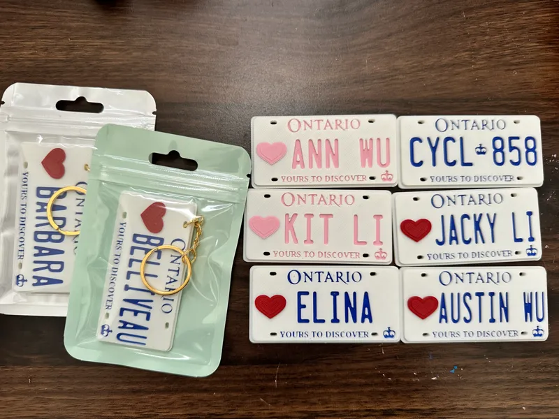 Ontario toronto plate keychain