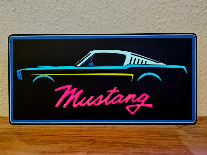 Lightbox Ford Mustang Miami-Color-Style