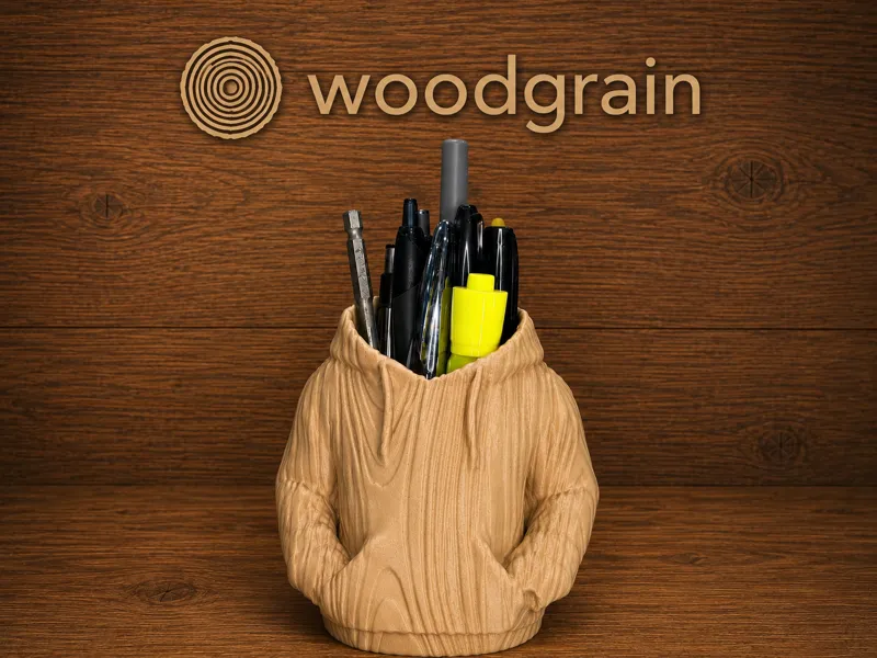 Woodgrain Hoodie Pen Holder