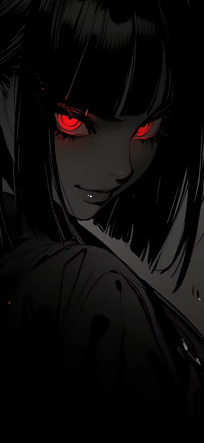 黑发红瞳少女浮雕画huefforge