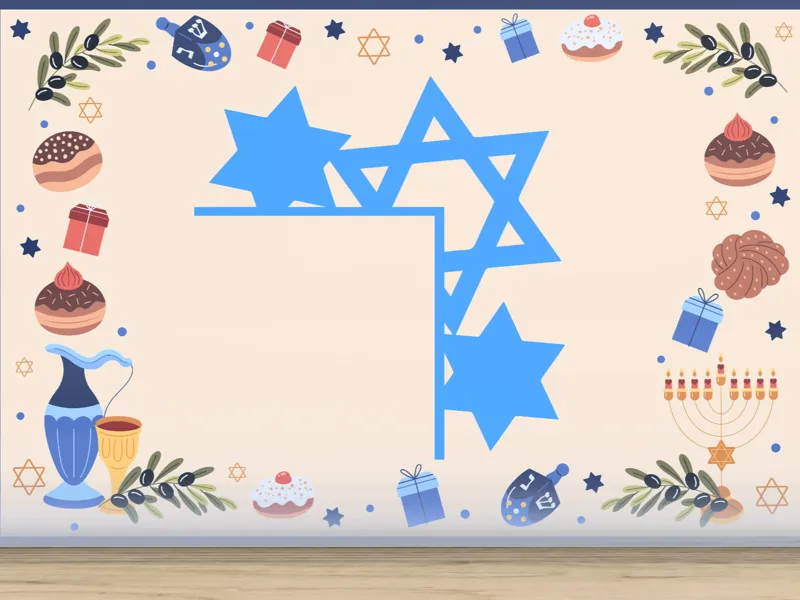 Star Of David Door Corner - Hanukkah Decor