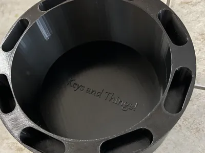 Large Key Bowl With Key Holding Slots