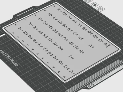 Katakana Study Plate – Basic (Gojuon)