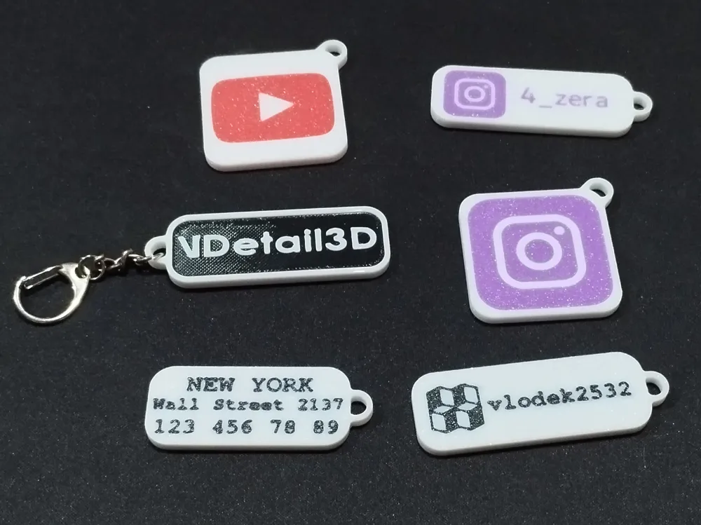 Double Keychain Customizable Double-Sided Keychains - Free 3D Print Model - MakerWorld