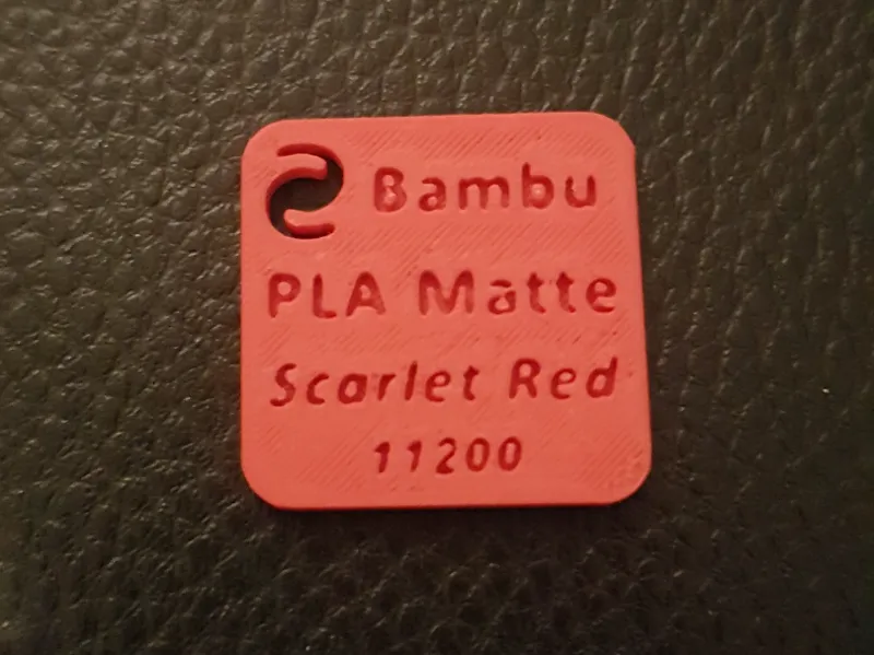 Échantillon filament Bambu PLA Scarlet Red (11200)