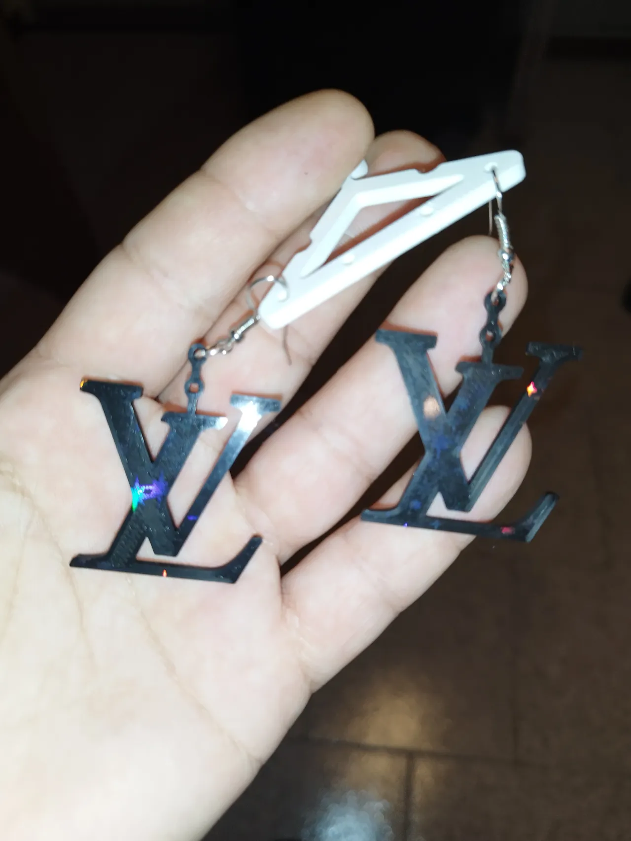 earring and keychain LV view 2
