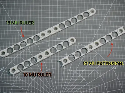 Multiboard Ruler - 10 and 15 MU