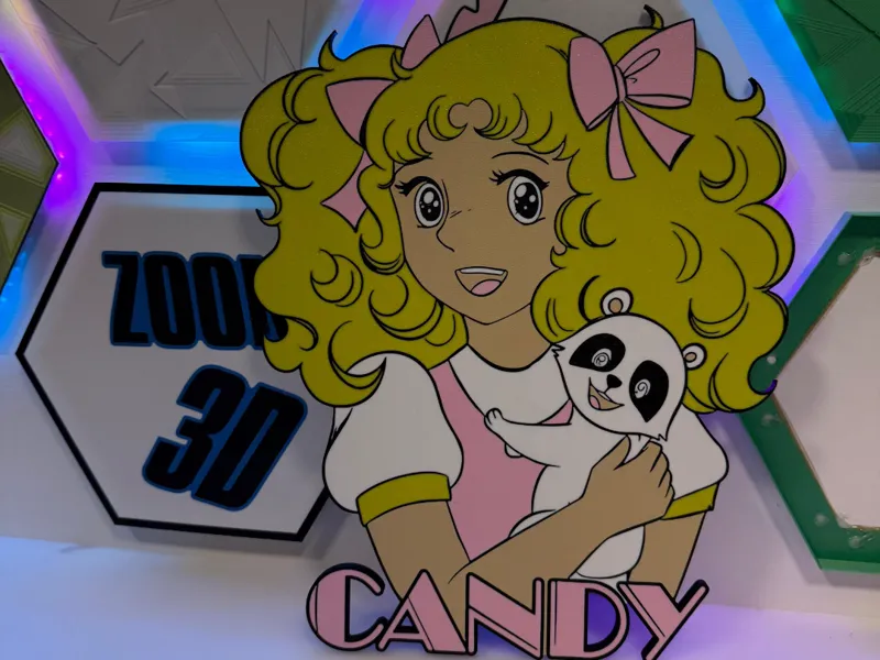 Candy Candy & Capucin : Plaque Murale Rétro
