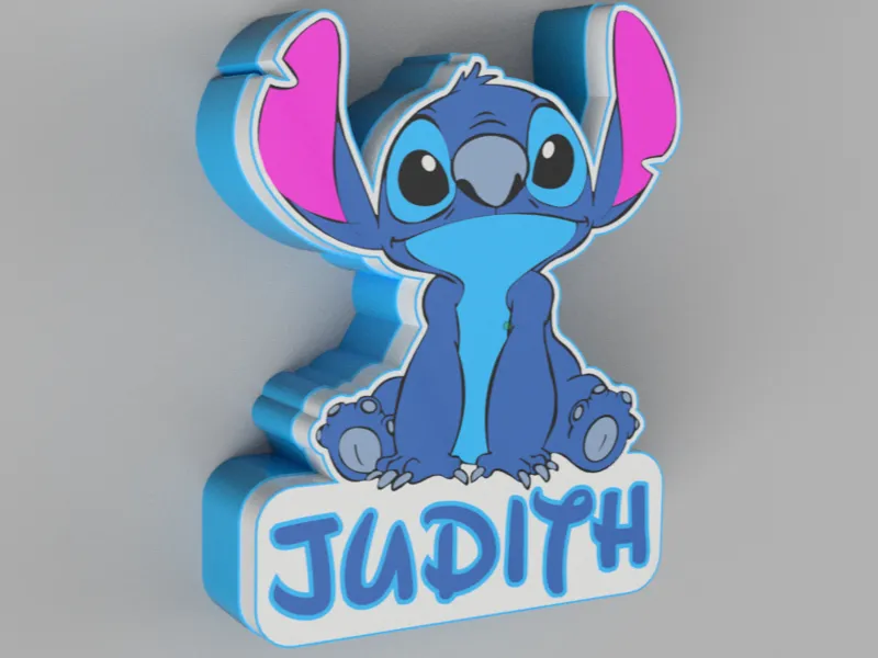 Stitch LED Name Lamp
