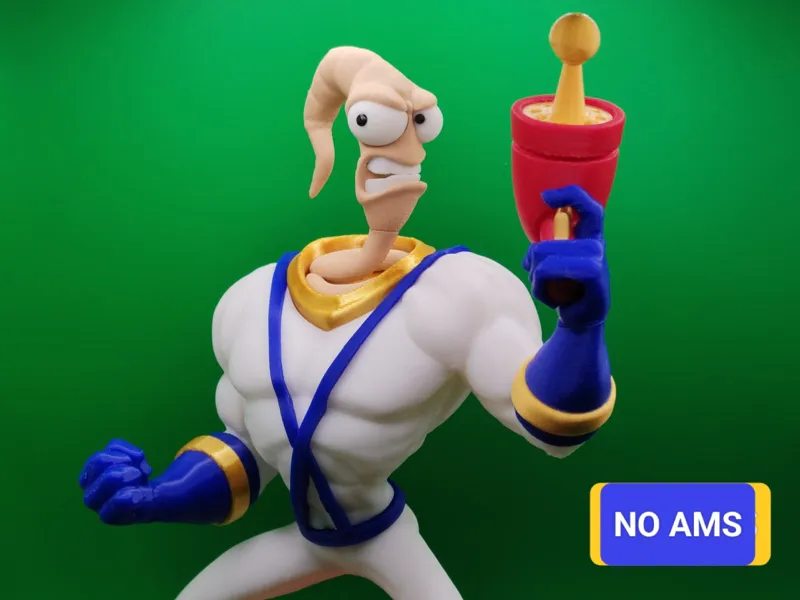 Earthworm Jim – Tribute Statue (No AMS)