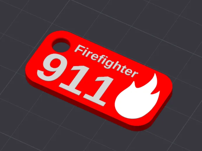 Firefighter keychain