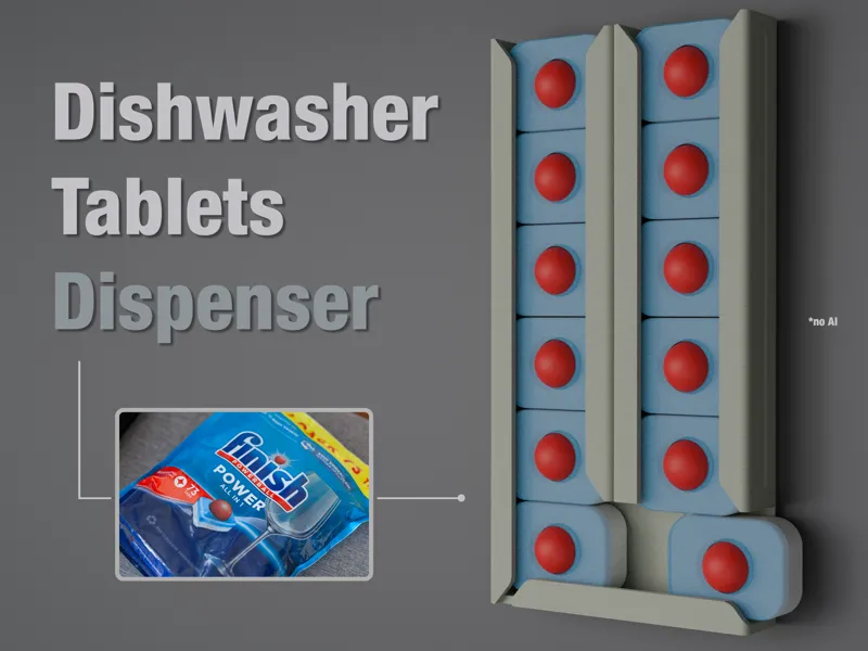 Dishwasher Tablets Dispenser - Wall Mounted