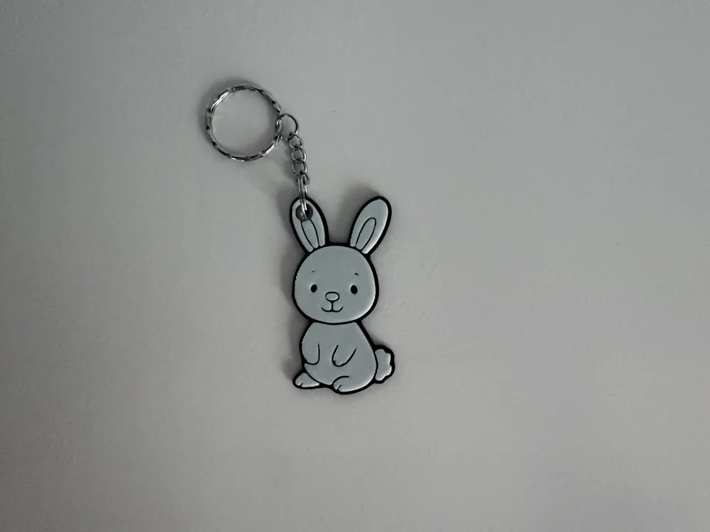 Cute Rabbit Keychain - Free 3D Print Model - MakerWorld