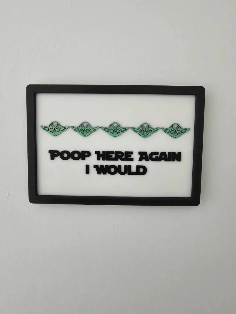 Yoda 5 Star Bathroom Sign