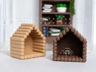 Tiny Timber Jumping Spider Hide - Easy to print 