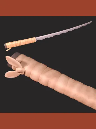 鬼灭刃 新之助 日轮刀 Inosuke Collapsing Katana