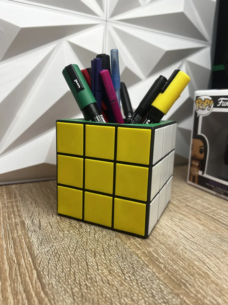 Holder pen Rubik Cube - Free 3D Print Model - MakerWorld