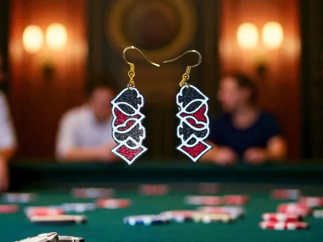 Poker earrings