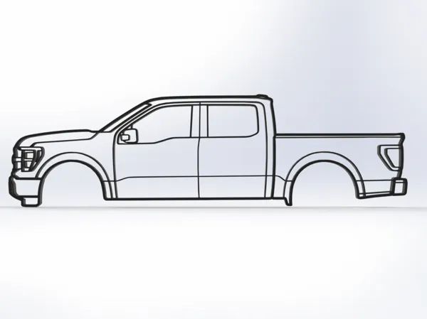 Silhouette murale Ford F-150