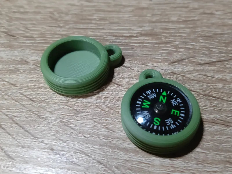 Compass Case (for cheap button compasses)