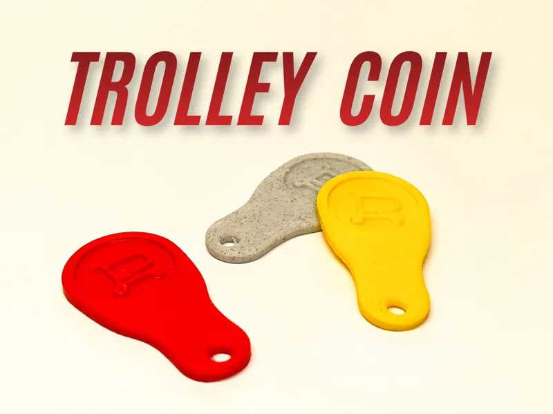 Trolley Coin/Token Keychain - Quick Print 