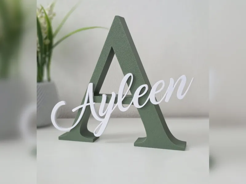 Namensschild -  Buchstabe mit Namen Ayleen