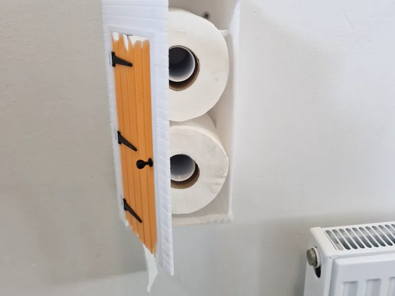 Brick Outhouse Toilet Roll Dispenser / Holder
