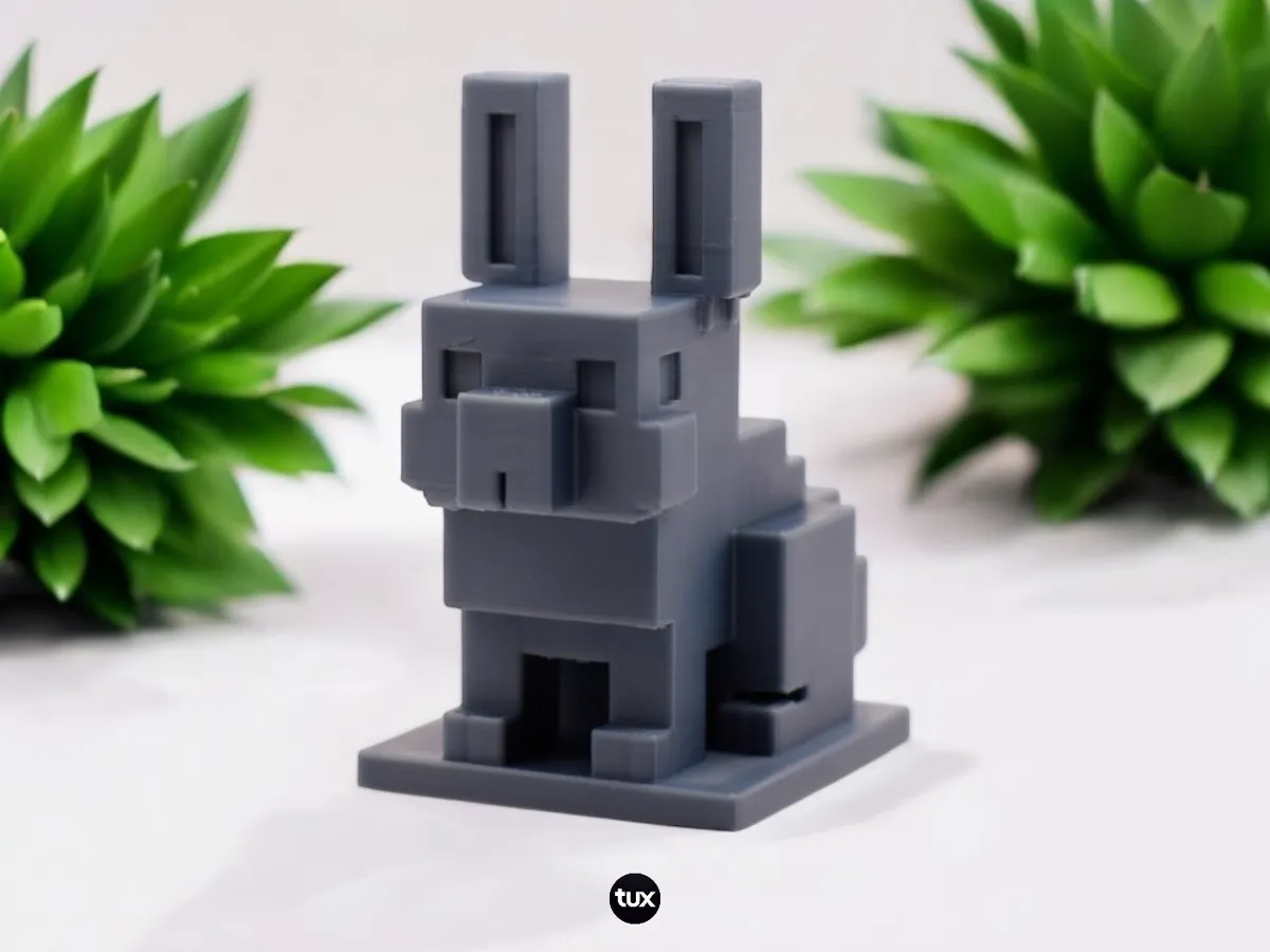 Buildable Rabbit Head Minecraft Minecraft Rabbit by tux3105 MakerWorld: Download Free 3D Models
