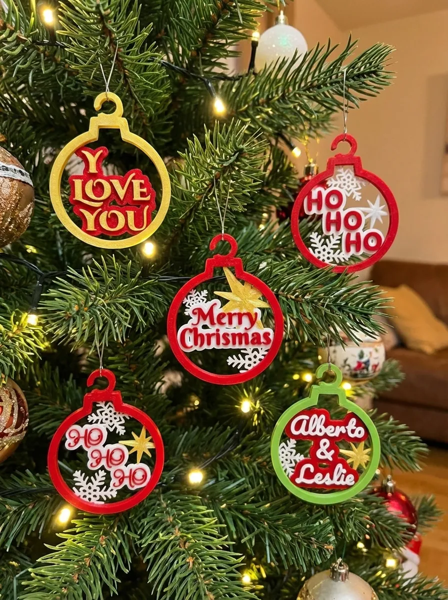 Boules De Noël Animaux 3D - Décoration Suspendue Pour Sapin, Couronne, Porte, Cheminée (lot, Couleur Assortie)