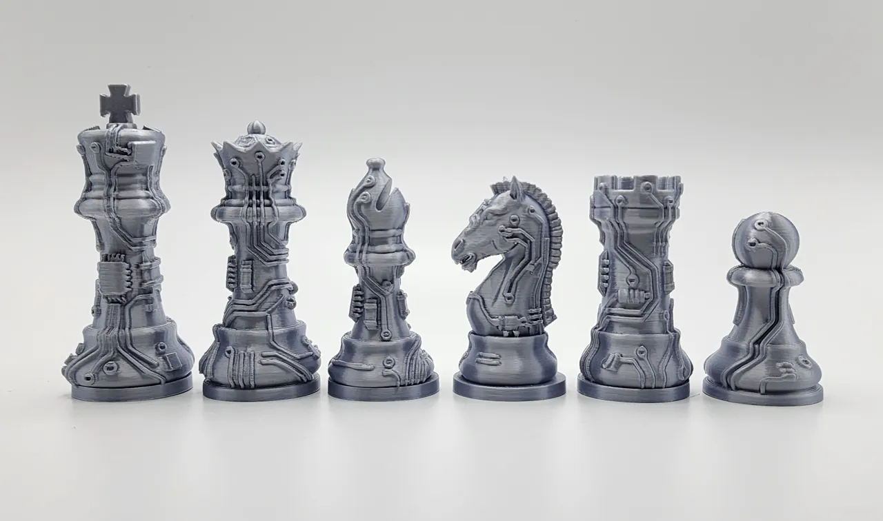 Circuit Board Staunton Chess Set view 2
