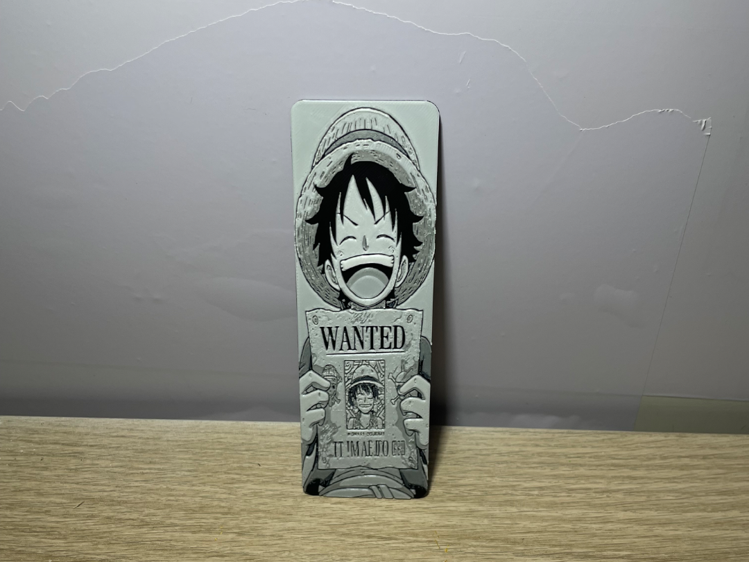 marcapáginas wanted luffy 2