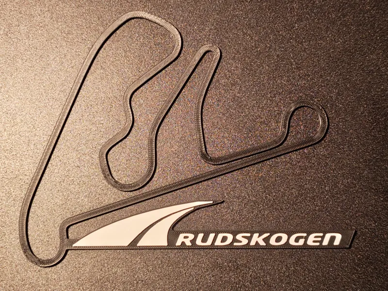 Rudskogen Motorsenter Track Map Wall Art