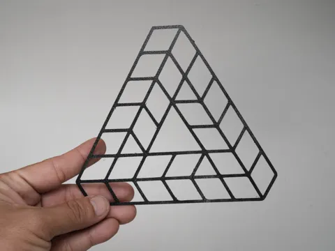 Letrero o emblema decorativo: Penrose Triangle Illusion Impossible Object — referencia de MakerWorld