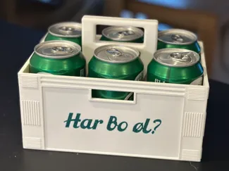 Harboe (Har Bo øl) ølkasse til 6 stk. 33 cl. dåser