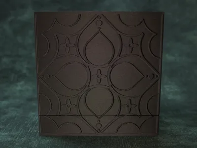 Cathedral-inspired planter with drip tray