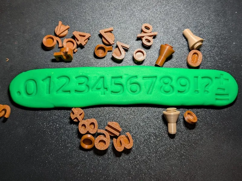 Play-Doh number symbol stamps (fast print)