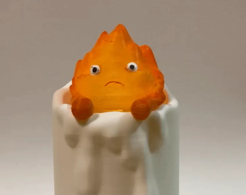 Calcifer Candle tealight view 4