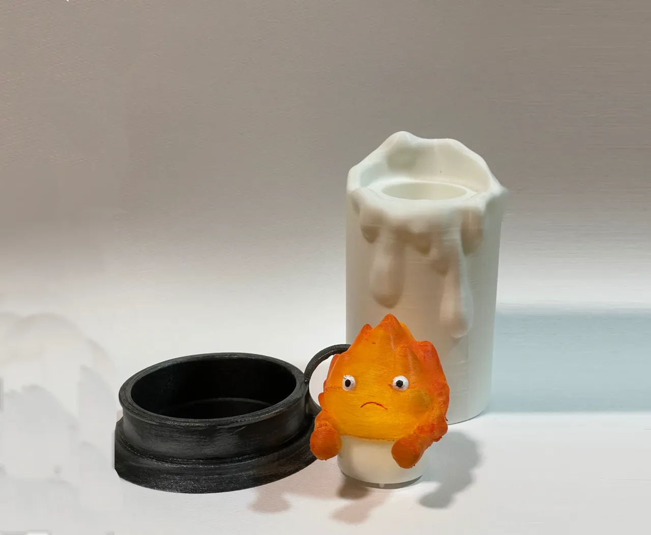 Calcifer Candle tealight view 3
