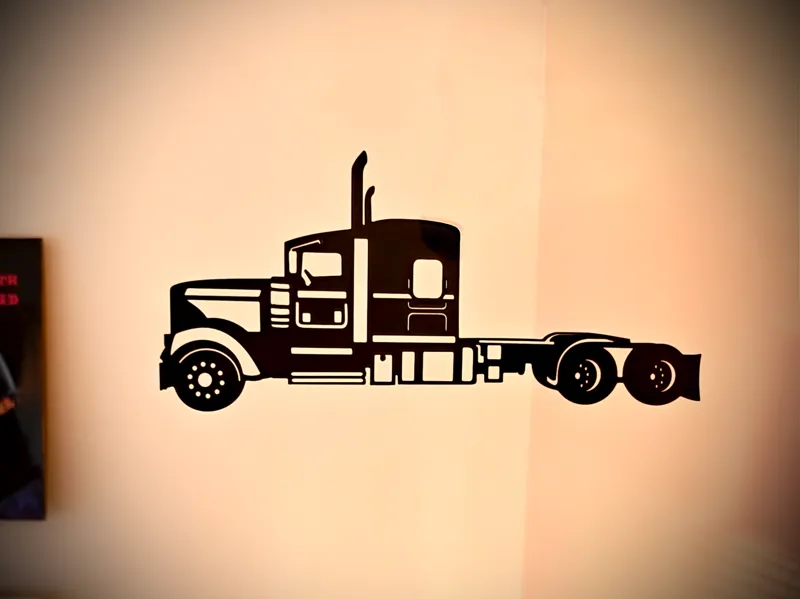 Semi truck wall art