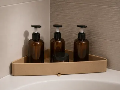 Corner Bathroom Organizer with Drainage
